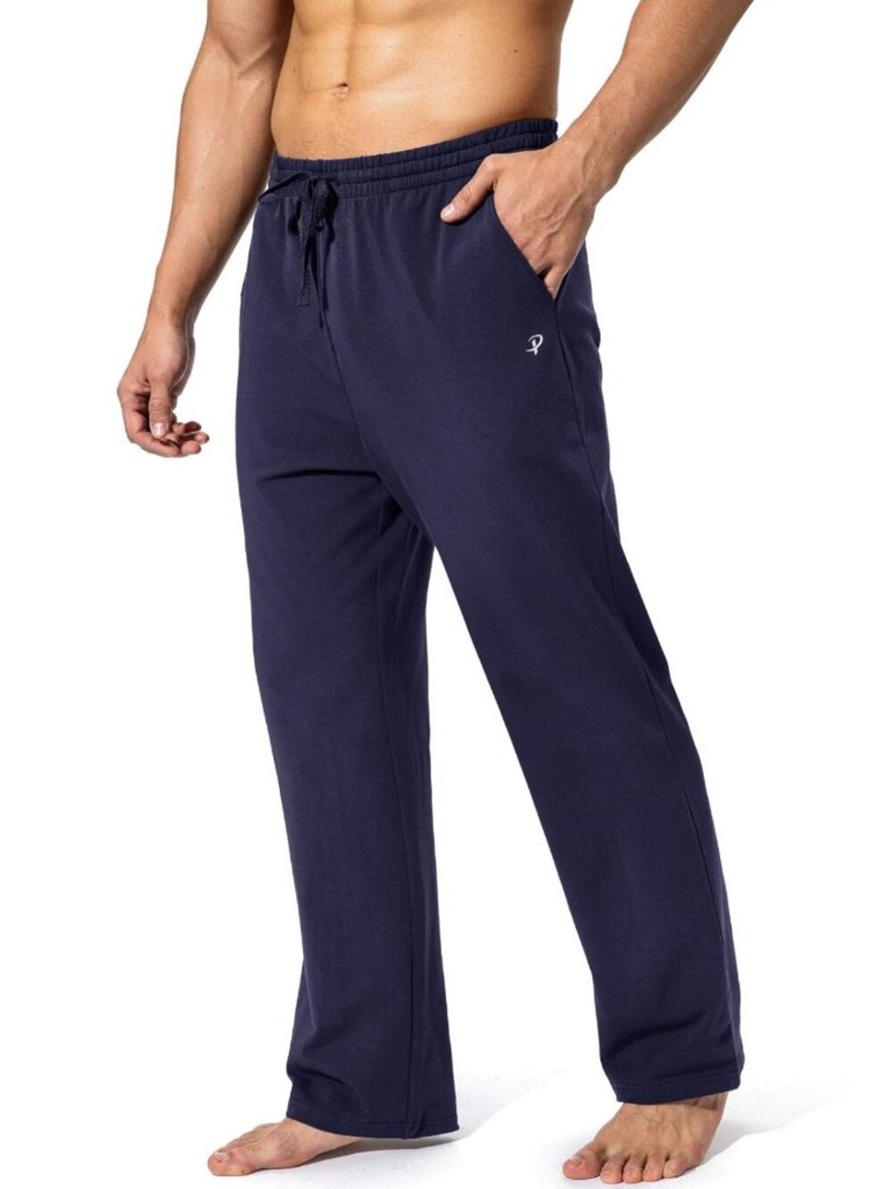 Men's Cotton Yoga Sweatpants | Athletic Casual Pants with Pockets for Comfort